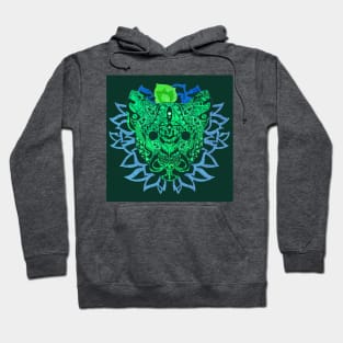 Green Cougar cat Ecopop Hoodie